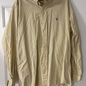 Ralph Lauren Yellow Plaid Casual Shirt